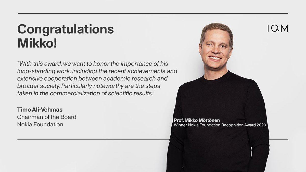 Mikko Möttönen Receives Nokia Foundation Award For Research In Quantum Computing